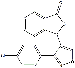 3-[3-(4-chlorophenyl)-4-isoxazolyl]-2-benzofuran-1(3H)-one 结构式