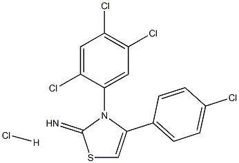 4-(4-chlorophenyl)-3-(2,4,5-trichlorophenyl)-2,3-dihydro-1,3-thiazol-2-imine hydrochloride 结构式