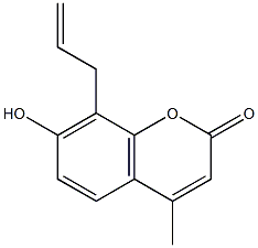 8-allyl-7-hydroxy-4-methyl-2H-chromen-2-one 结构式