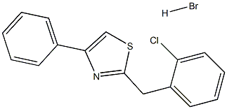 2-(2-chlorobenzyl)-4-phenyl-1,3-thiazole hydrobromide 结构式