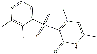 3-[(2,3-dimethylphenyl)sulfonyl]-4,6-dimethyl-2(1H)-pyridinone 结构式