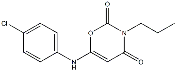 6-(4-chloroanilino)-3-propyl-3,4-dihydro-2H-1,3-oxazine-2,4-dione 结构式
