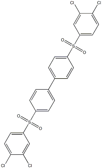 4,4'-bis[(3,4-dichlorophenyl)sulfonyl]-1,1'-biphenyl 结构式