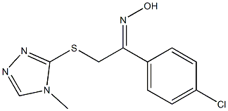 1-(4-chlorophenyl)-2-[(4-methyl-4H-1,2,4-triazol-3-yl)sulfanyl]-1-ethanone oxime 结构式