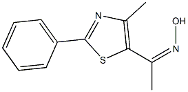 1-(4-methyl-2-phenyl-1,3-thiazol-5-yl)-1-ethanone oxime 结构式