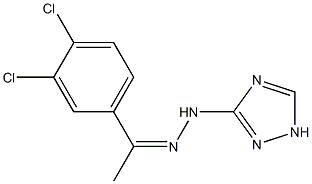 1-(3,4-dichlorophenyl)ethan-1-one 1-(1H-1,2,4-triazol-3-yl)hydrazone 结构式