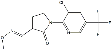 1-[3-chloro-5-(trifluoromethyl)-2-pyridinyl]-2-oxo-3-pyrrolidinecarbaldehyde O-methyloxime 结构式