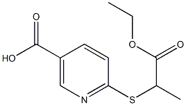 6-[(2-ethoxy-1-methyl-2-oxoethyl)sulfanyl]nicotinic acid 结构式