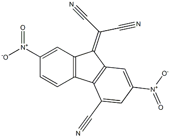 2-(4-cyano-2,7-dinitro-9H-fluoren-9-yliden)malononitrile 结构式