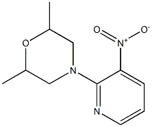 2,6-dimethyl-4-(3-nitro-2-pyridyl)morpholine 结构式