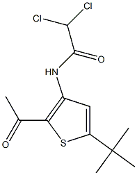 N1-[2-acetyl-5-(tert-butyl)-3-thienyl]-2,2-dichloroacetamide 结构式