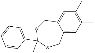 3,7,8-trimethyl-3-phenyl-1,5-dihydro-2,4-benzodithiepine 结构式