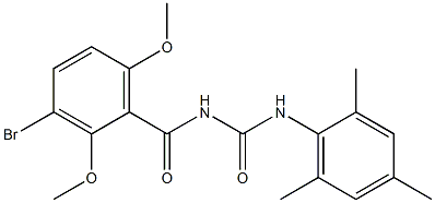 N-(3-bromo-2,6-dimethoxybenzoyl)-N'-mesitylurea 结构式