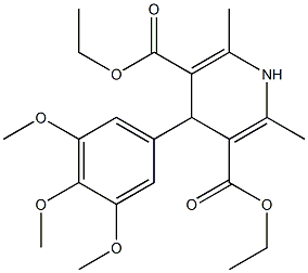 diethyl 2,6-dimethyl-4-(3,4,5-trimethoxyphenyl)-1,4-dihydropyridine-3,5-dicarboxylate 结构式