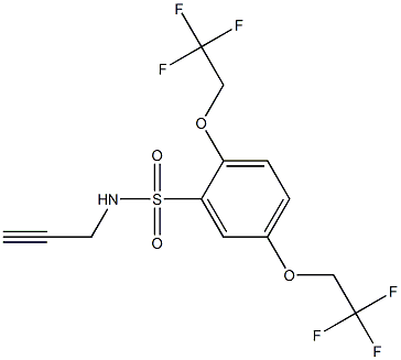 N1-prop-2-ynyl-2,5-di(2,2,2-trifluoroethoxy)benzene-1-sulfonamide 结构式