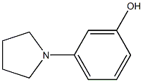 1-(3-Hydroxyphenyl)pyrrolidine 结构式