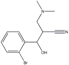 3-(2-bromophenyl)-2-[(dimethylamino)methyl]-3-hydroxypropanenitrile 结构式