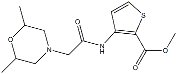 methyl 3-{[2-(2,6-dimethylmorpholino)acetyl]amino}thiophene-2-carboxylate 结构式