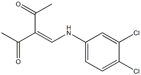 3-[(3,4-dichloroanilino)methylidene]pentane-2,4-dione 结构式