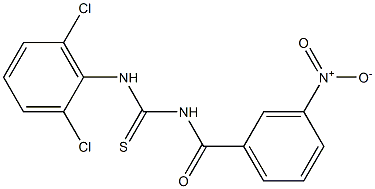 N-(2,6-dichlorophenyl)-N'-(3-nitrobenzoyl)thiourea 结构式