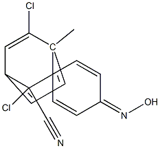 2-(2,3-dichloro-4-hydroxyiminocyclohexa-2,5-dienyliden)-2-(4-methylphenyl)acetonitrile 结构式