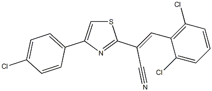 2-[4-(4-chlorophenyl)-1,3-thiazol-2-yl]-3-(2,6-dichlorophenyl)acrylonitrile 结构式