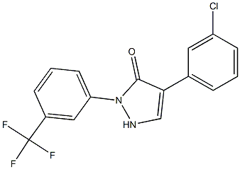 4-(3-chlorophenyl)-2-[3-(trifluoromethyl)phenyl]-1,2-dihydro-3H-pyrazol-3-one 结构式