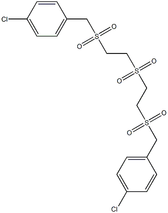 1-chloro-4-({[2-({2-[(4-chlorobenzyl)sulfonyl]ethyl}sulfonyl)ethyl]sulfonyl}methyl)benzene 结构式