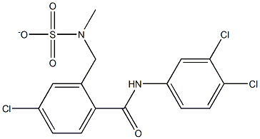 5-chloro-2-[(3,4-dichloroanilino)carbonyl]phenyl-N,N-dimethylsulfamate 结构式