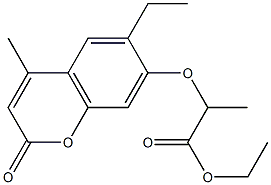 ethyl 2-[(6-ethyl-4-methyl-2-oxo-2H-chromen-7-yl)oxy]propanoate 结构式