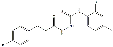 N1-(2-chloro-4-methylphenyl)-2-[3-(4-hydroxyphenyl)propanoyl]hydrazine-1-carbothioamide 结构式