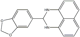 2-(1,3-benzodioxol-5-yl)-2,3-dihydro-1H-benzo[de]quinazoline 结构式