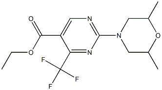 ethyl 2-(2,6-dimethylmorpholino)-4-(trifluoromethyl)pyrimidine-5-carboxylate 结构式