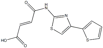 4-oxo-4-{[4-(2-thienyl)-1,3-thiazol-2-yl]amino}but-2-enoic acid 结构式