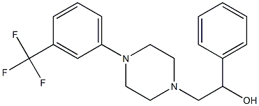 1-phenyl-2-{4-[3-(trifluoromethyl)phenyl]piperazino}-1-ethanol 结构式