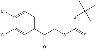 tert-butyl {[2-(3,4-dichlorophenyl)-2-oxoethyl]thio}methanedithioate 结构式