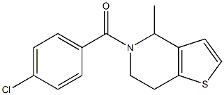 (4-chlorophenyl)(4-methyl-4,5,6,7-tetrahydrothieno[3,2-c]pyridin-5-yl)methanone 结构式