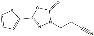 3-[2-oxo-5-(2-thienyl)-1,3,4-oxadiazol-3(2H)-yl]propanenitrile 结构式