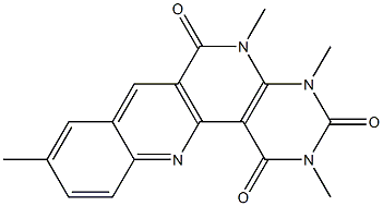 2,4,5,9-tetramethyl-1,2,3,4,5,6-hexahydrobenzo[b]pyrimido[4,5-h][1,6]naphthyridine-1,3,6-trione 结构式