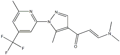 3-(dimethylamino)-1-{5-methyl-1-[6-methyl-4-(trifluoromethyl)-2-pyridyl]-1H-pyrazol-4-yl}prop-2-en-1-one 结构式