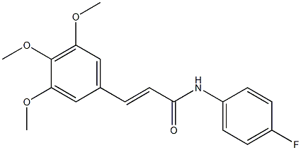 N1-(4-fluorophenyl)-3-(3,4,5-trimethoxyphenyl)acrylamide 结构式