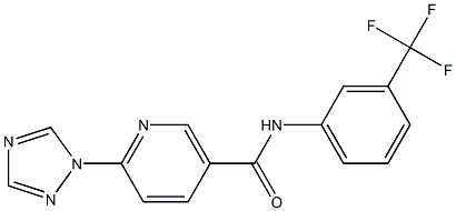 6-(1H-1,2,4-triazol-1-yl)-N-[3-(trifluoromethyl)phenyl]nicotinamide 结构式
