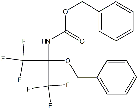 benzyl N-[1-(benzyloxy)-2,2,2-trifluoro-1-(trifluoromethyl)ethyl]carbamate 结构式