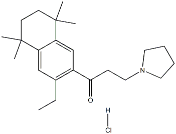 1-(3-ethyl-5,5,8,8-tetramethyl-5,6,7,8-tetrahydronaphthalen-2-yl)-3-tetrahydro-1H-pyrrol-1-ylpropan-1-one hydrochloride 结构式