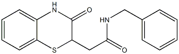 N1-benzyl-2-(3-oxo-3,4-dihydro-2H-1,4-benzothiazin-2-yl)acetamide 结构式