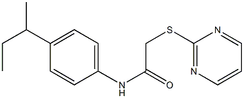 N1-[4-(sec-butyl)phenyl]-2-(pyrimidin-2-ylthio)acetamide 结构式