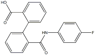 2'-[(4-fluoroanilino)carbonyl][1,1'-biphenyl]-2-carboxylic acid 结构式