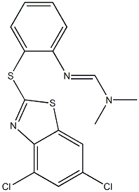 N'-{2-[(4,6-dichloro-1,3-benzothiazol-2-yl)thio]phenyl}-N,N-dimethyliminoformamide 结构式