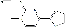 N-[1-methyl-4-(2-thienyl)-2(1H)-pyrimidinyliden]cyanamide 结构式