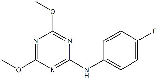 N2-(4-fluorophenyl)-4,6-dimethoxy-1,3,5-triazin-2-amine 结构式